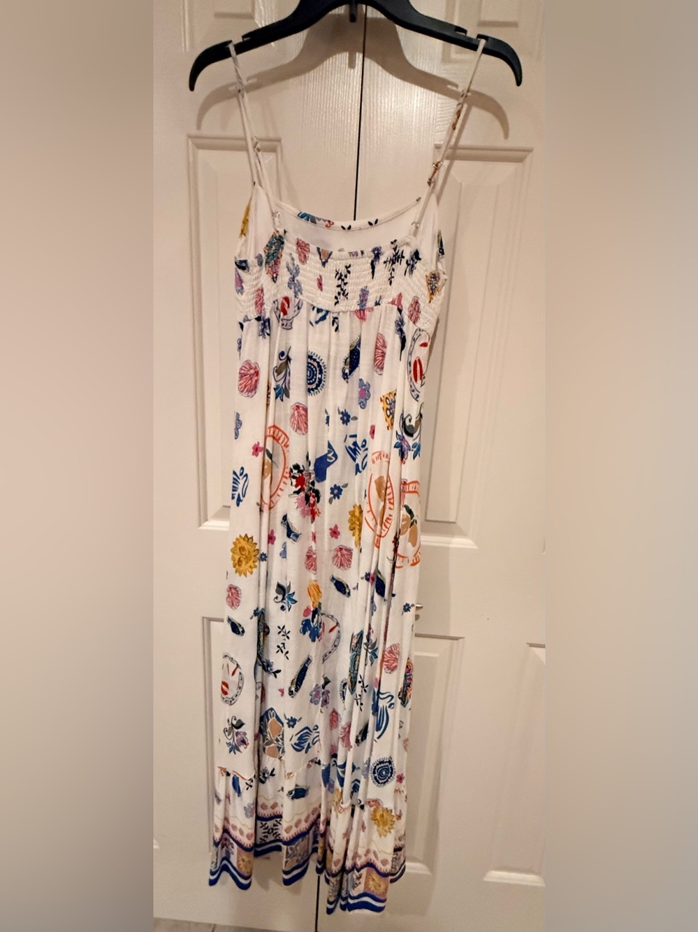 Label of Love White Floral & Colorful Nautical Print Maxi Dress - Picture 8 of 8